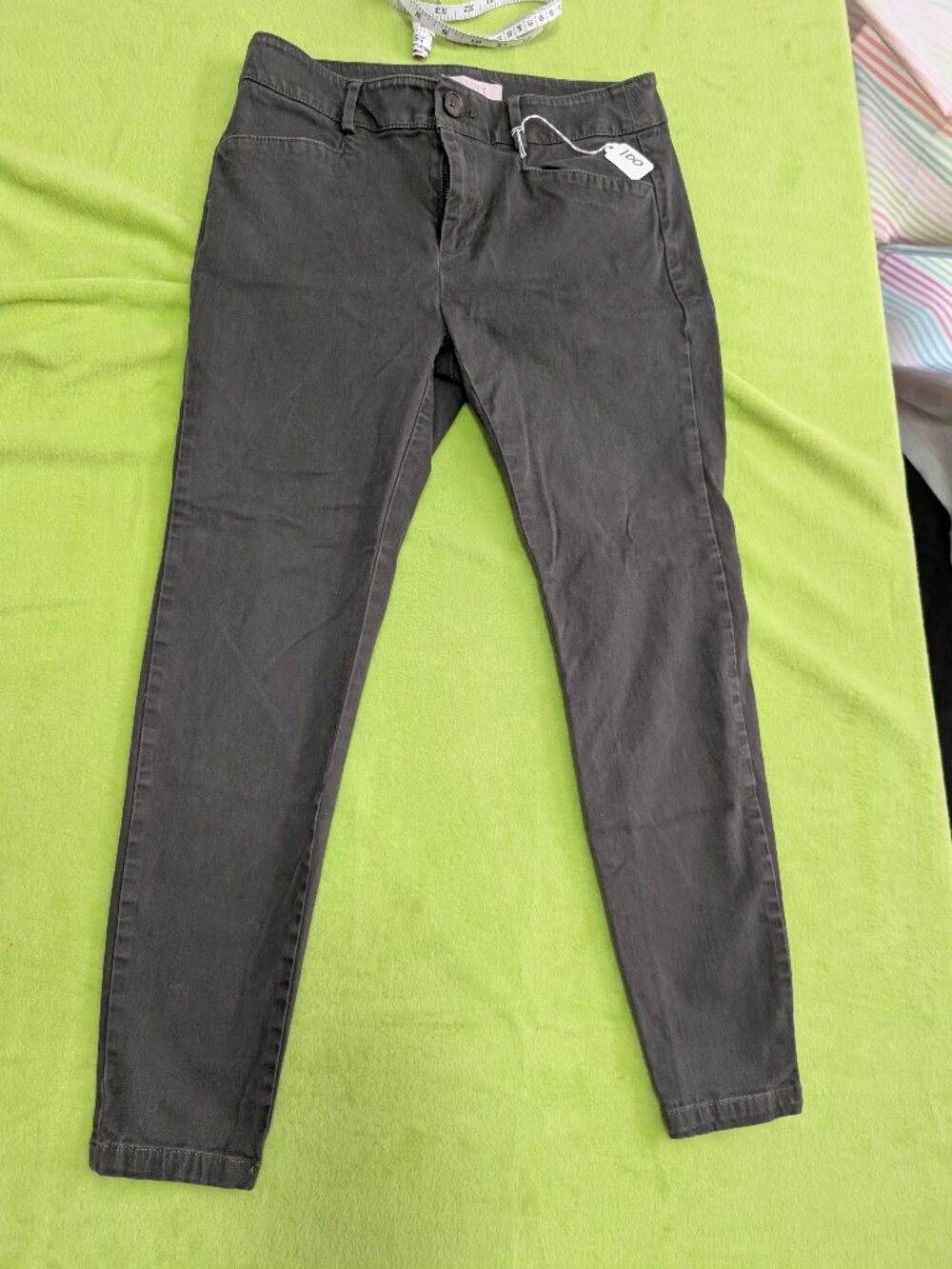 LOFT Outlet Skinny Ankle Petite Women's Olive Green Stretch Chino Pants Size 2P